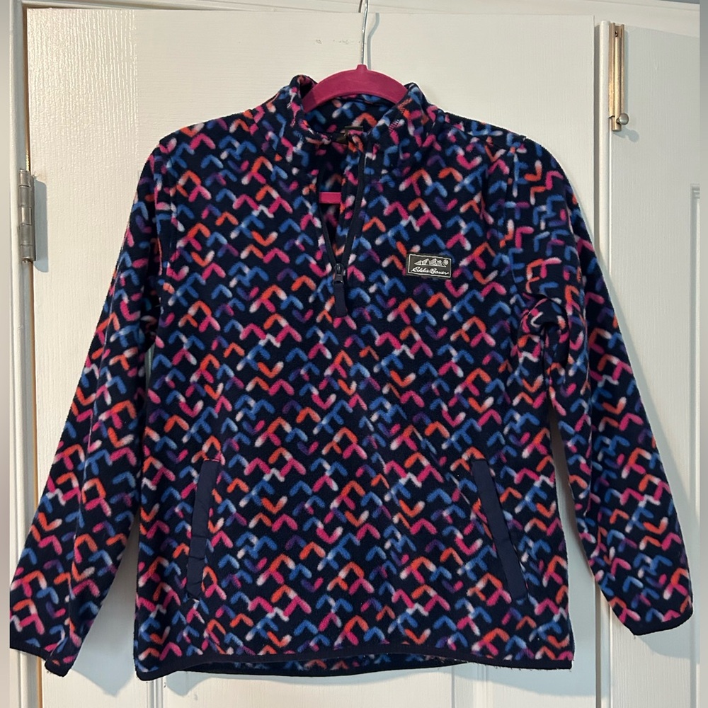 Eddie Bauer girls 3/4 zip fleece pullover